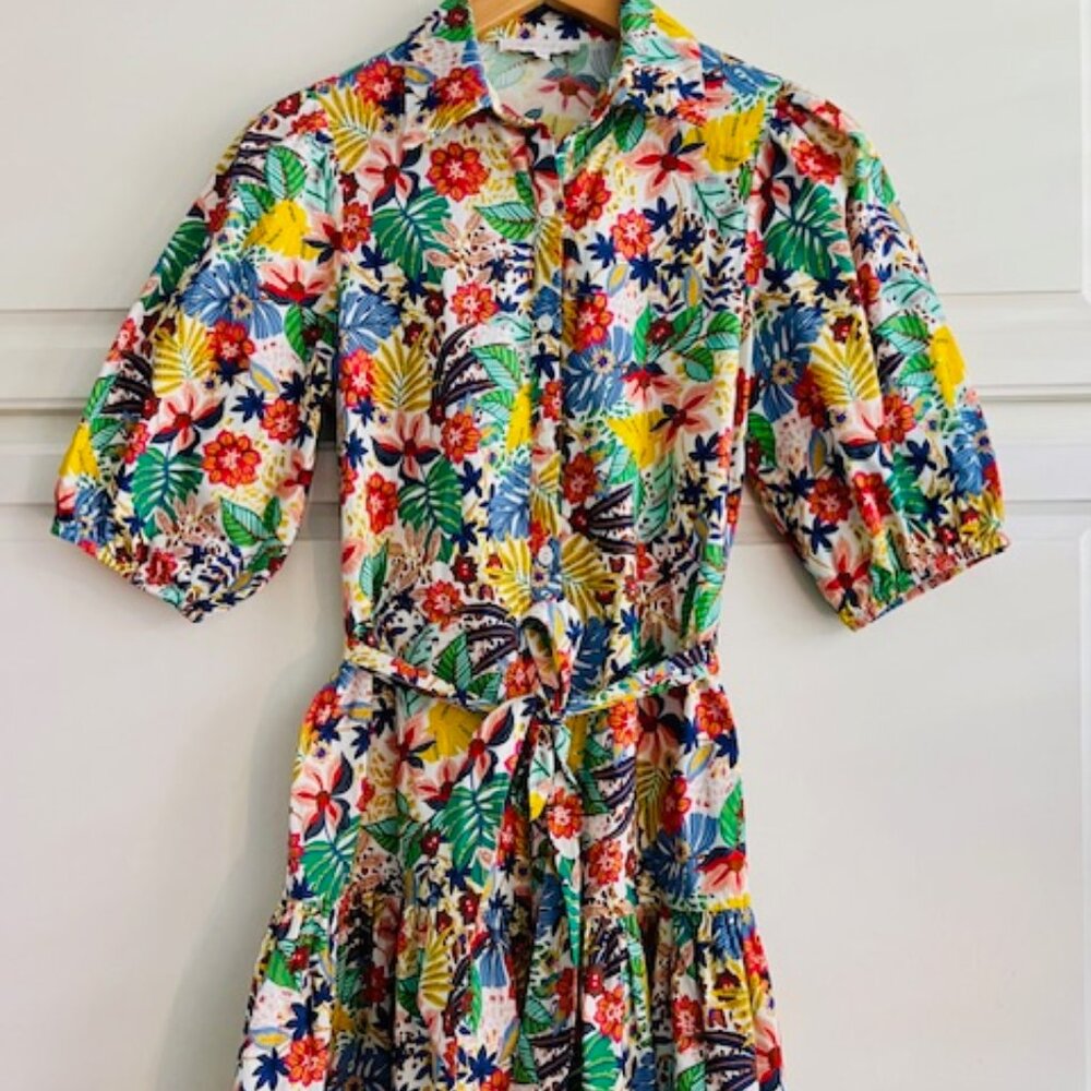 Olivaceous Floral Dress Size S